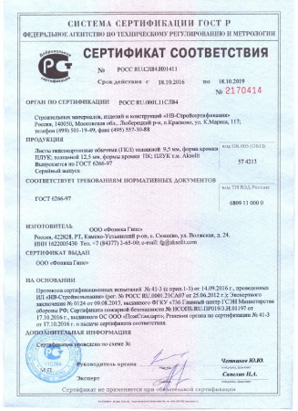ГКЛ обычные AKSOLIT